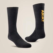 Load image into Gallery viewer, Ariat Premium Ring-spun Cotton Mid Calf Work Sock 3 Pair Pack