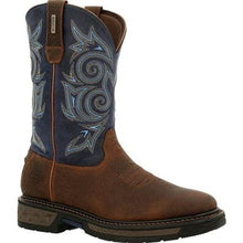 Load image into Gallery viewer, Georgia Boot Carbo-Tec LT Waterproof Pull-On Work Boot Navy & Brown