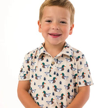 Load image into Gallery viewer, Boys Mallard Marsh Duck Knit Short Sleeve Performance Polo