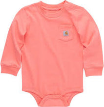 Load image into Gallery viewer, Carhartt Long Sleeve Pocket Bodysuit Onesie