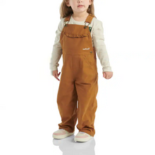 Load image into Gallery viewer, Girl's Canvas Ruffle Front Overalls