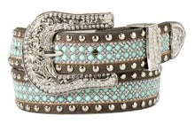 Load image into Gallery viewer, Angel Ranch Beaded Turquoise Girl's Belt