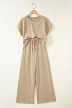 Load image into Gallery viewer, Women's Loose Tee Drawstring Wide Leg Pants and Shirt Separates