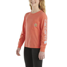 Load image into Gallery viewer, Carhartt Girl&#39;s Long-Sleeve Graphic Pocket Tee Shirt
