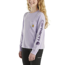 Load image into Gallery viewer, Carhartt Girl&#39;s Long-Sleeve Graphic Pocket Tee Shirt
