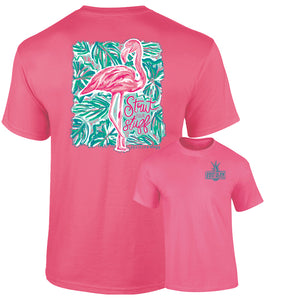Youth Southernology Pink Flamingo Strut Your Stuff Tee Shirt