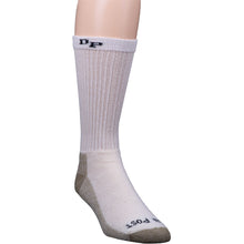 Load image into Gallery viewer, Dan Post Socks Mens White Mid Calf Cotton Blend Med Weight