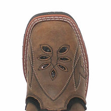Load image into Gallery viewer, Dan Post Girl's Posy Brown Square Toe Western Boots