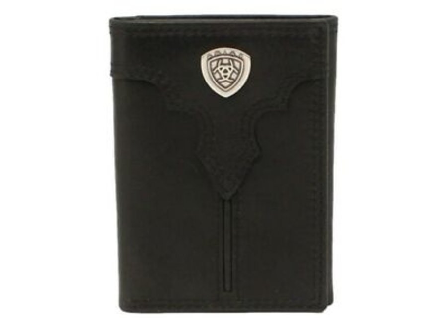 Ariat Black Tri-Fold Wallet