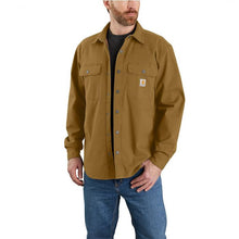 Load image into Gallery viewer, Carhartt Rugged Flex Relaxed Fit Canvas Fleece-Lined Shirt Jacket