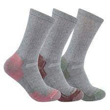 Load image into Gallery viewer, Women&#39;s Lightweight Cotton Blend Crew Sock 3-Pack

