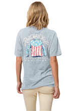 Load image into Gallery viewer, Lauren James Red White Blue Jean Short Sleeve Pocket T-Shirt