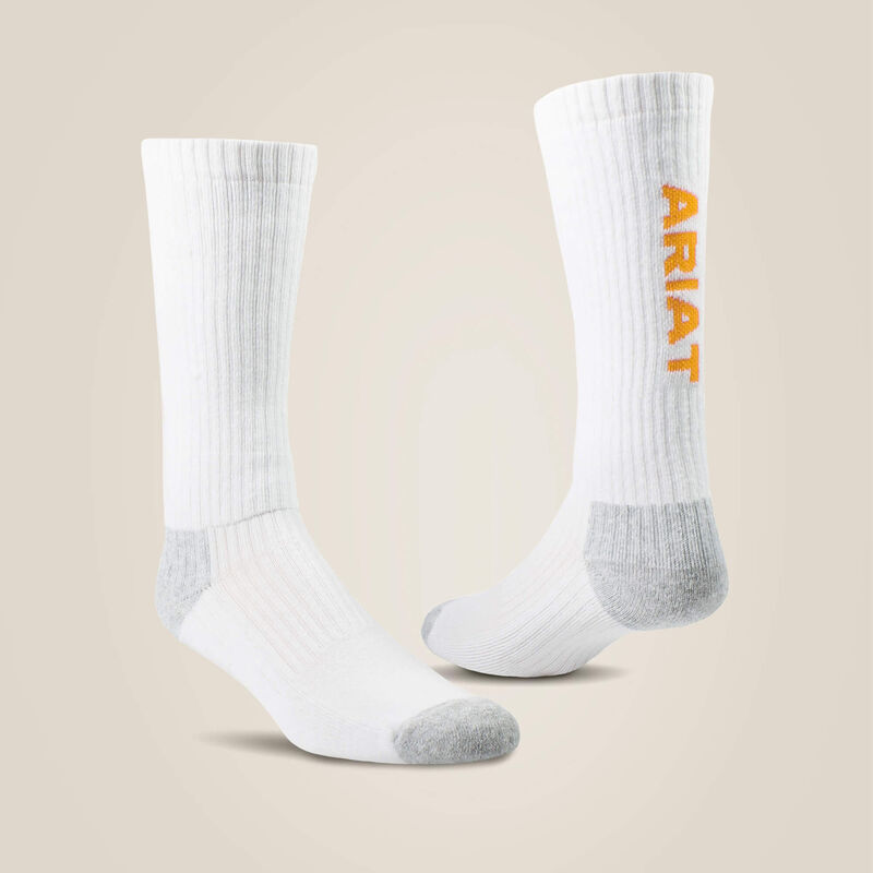 Ariat Premium Ring-spun Cotton Mid Calf Work Sock 3 Pair Pack