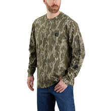 Load image into Gallery viewer, Carhartt Loose Fit Heavyweight Long-Sleeve Pocket Camo Logo Graphic T-Shirt
