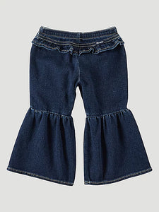 Wrangler Little Girl's Ruffle Leg Flare Jeans