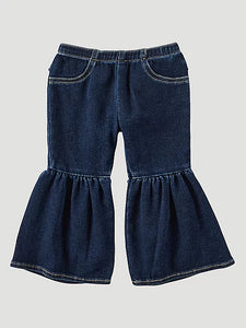 Wrangler Little Girl's Ruffle Leg Flare Jeans