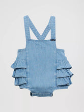 Load image into Gallery viewer, Infant Wrangler Girls Sleeveless Denim Onesie
