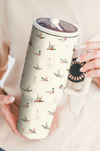 Load image into Gallery viewer, White Mallard Printed Flip Straw Large Handle Tumbler
