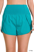 Load image into Gallery viewer, High Waisted Zippered Back Pocket Running Shorts
