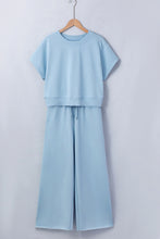 Load image into Gallery viewer, Women's Loose Tee Drawstring Wide Leg Pants and Shirt Separates
