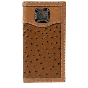 Justin Rodeo Wallet Ostrich w/ Concho