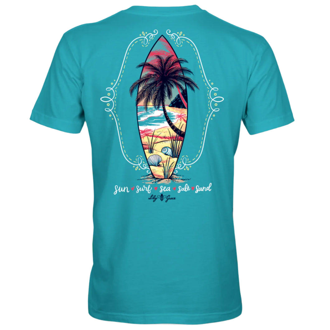 Lily Grace Surfboard Women's Short Sleeve T-Shirt