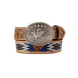 3D Boy's Bullrider Canvas Inlay Belt