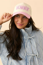 Load image into Gallery viewer, Pink MOMMIN Embroidered Color Block Baseball Cap

