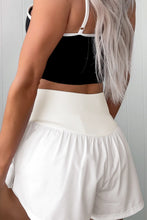 Load image into Gallery viewer, Solid Color Ribbed Patchwork High Waist Athletic Shorts
