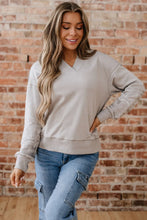 Load image into Gallery viewer, Parchment Western V Neck Sweatshirt
