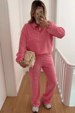 Load image into Gallery viewer, Peach Blossom Half-Button Pullover Corduroy
