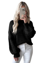 Load image into Gallery viewer, Cable Knit Sleeve Drop Shoulder Sweater
