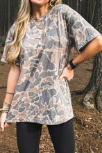 Load image into Gallery viewer, Women's Multicolor Retro Camouflage Print Casual T Shirt
