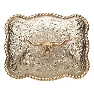 Hand-Finished Sonora Silver Longhorn Buckle