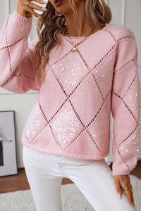 Women's Knit Crewneck with Sequin Detail