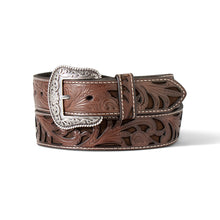 Load image into Gallery viewer, Ariat Ladies Floral Embroidery Buck Lace Brown Belt
