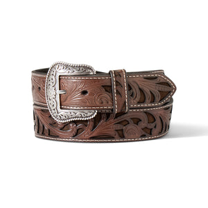 Ariat Ladies Floral Embroidery Buck Lace Brown Belt