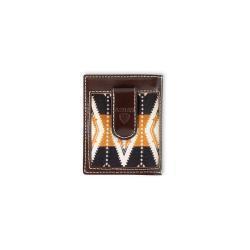 Ariat Men's Front Pocket Southwestern Bi-Fold Money Clip Wallet
