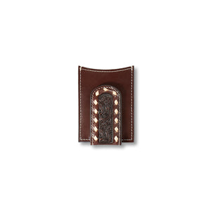 Ariat Floral Embroidered Bucklace Brown Men's Money Clip