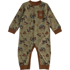 Carhartt Kid's Long-Sleeve Duck Print Coverall