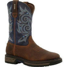 Load image into Gallery viewer, Georgia Boot Carbo-Tec LT Waterproof Pull-On Work Boot Navy &amp; Brown
