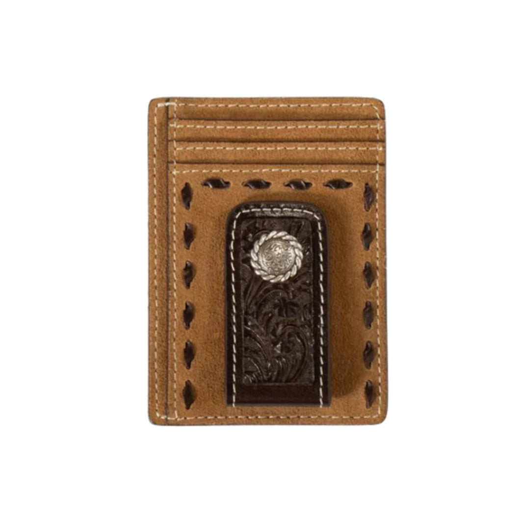 Nocona Men's Western Roughout Money Clip Wallet
