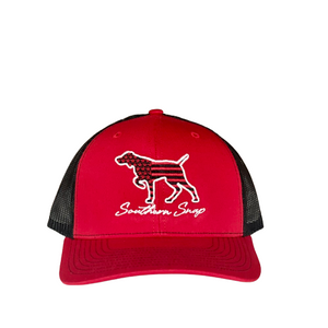 Southern Snap Retro Pointer USA Embroidered Trucker Hat