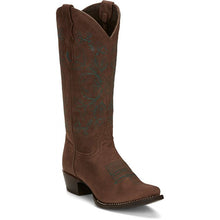 Load image into Gallery viewer, Justin Harlan 13&quot; Women&#39;s Chocolate Cowhide Snip Toe Boot
