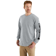 Load image into Gallery viewer, Loose Fit Heavyweight Long Sleeve Logo Sleeve Graphic T-Shirt

