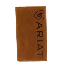 Ariat Men's Rodeo Medium Brown Vertical Logo Wallet