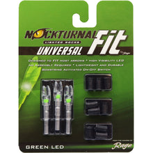 Load image into Gallery viewer, Nockturnal Lighted Nock Green 3 Pack Universal Fit
