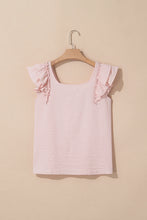 Load image into Gallery viewer, Pink Textured Bow Knot Butterfly Sleeve Blouse

