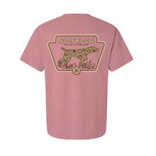 Load image into Gallery viewer, Southern Fried Cotton Old School Camo Badge Women&#39;s T-shirt
