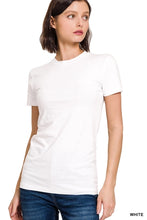 Load image into Gallery viewer, Women's Short Sleeve Crew Neck Cotton Tee
